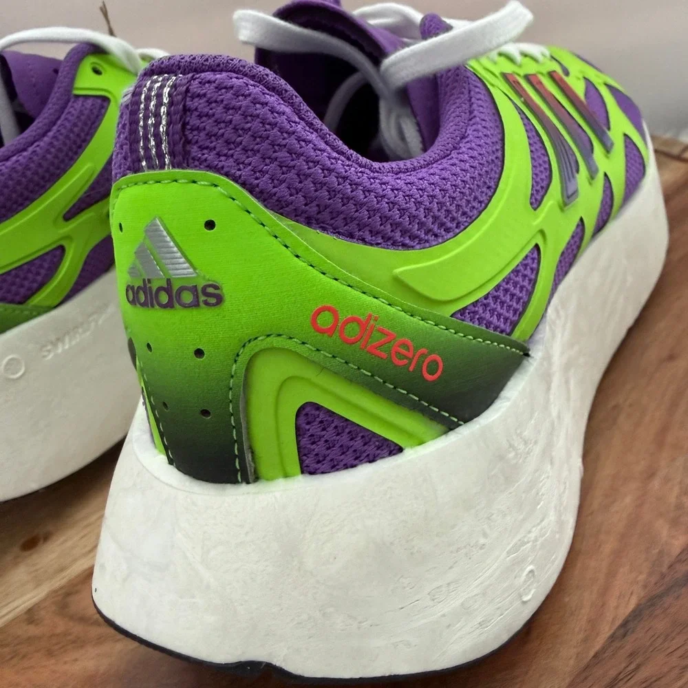 Adidas Adizero Aruku Womens 8 Green Purple New JP5566 Swirlfoam Running Shoes